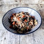 Nouilles légumes et oeuf