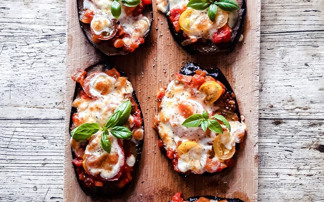 Pizza base aubergine