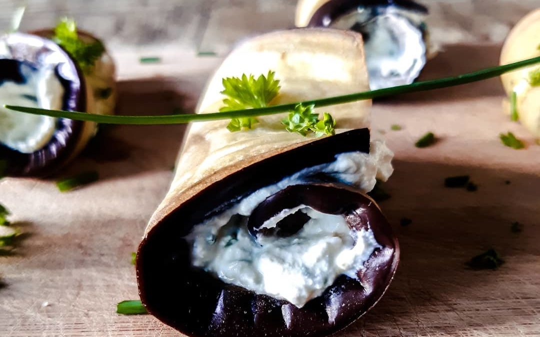 Roulés d’aubergine à la ricotta