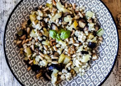 Salade orge fenouil et aubergine