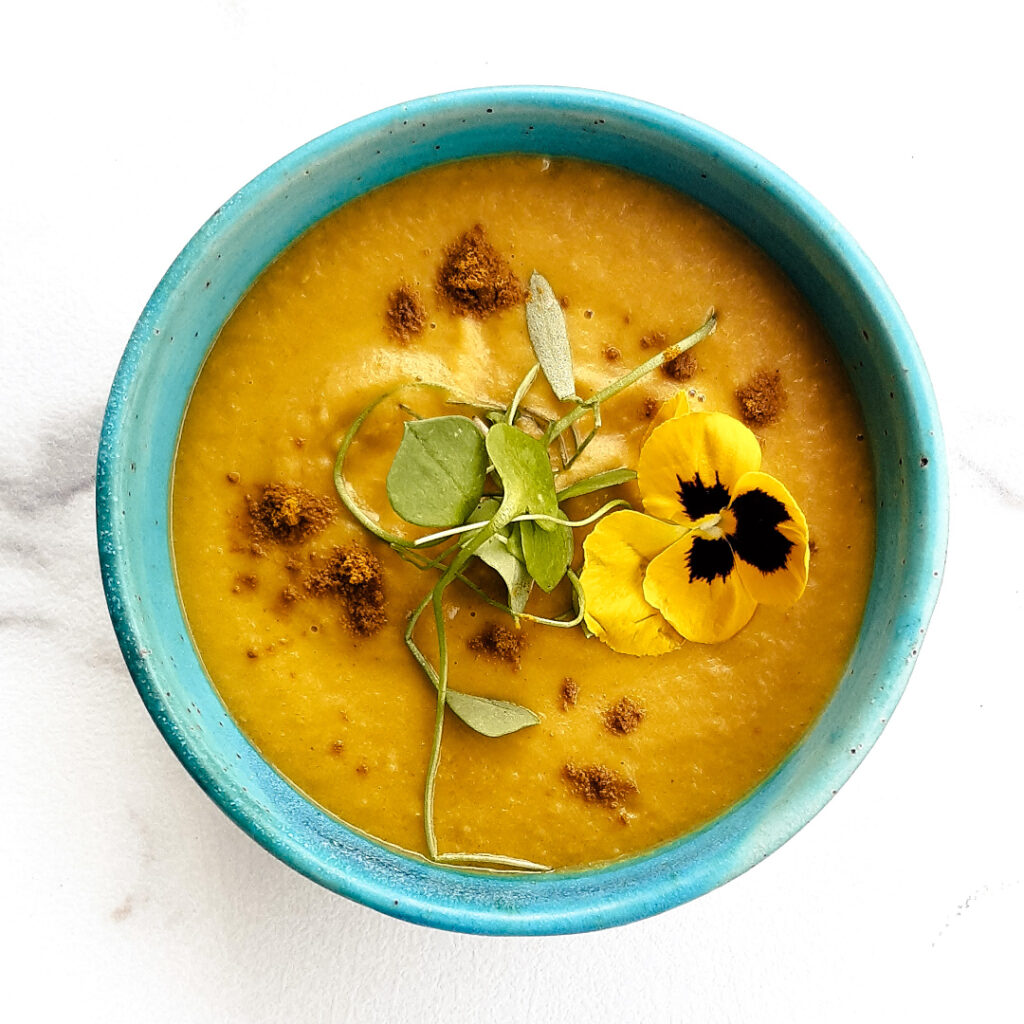 Soupe carottes lentilles coco façon nutritionniste