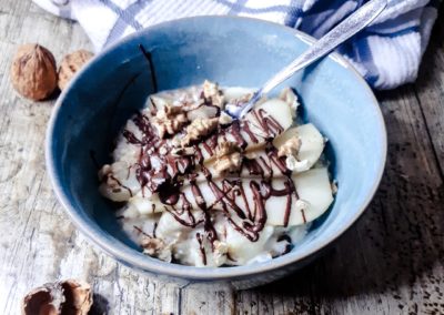 porridge poire chocolat