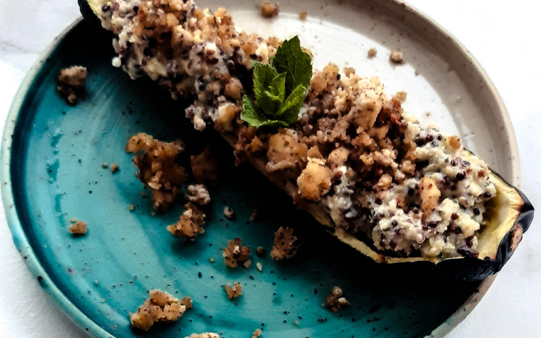 Courgette farcie quinoa et tofu grillé – Ma recette de nutritionniste