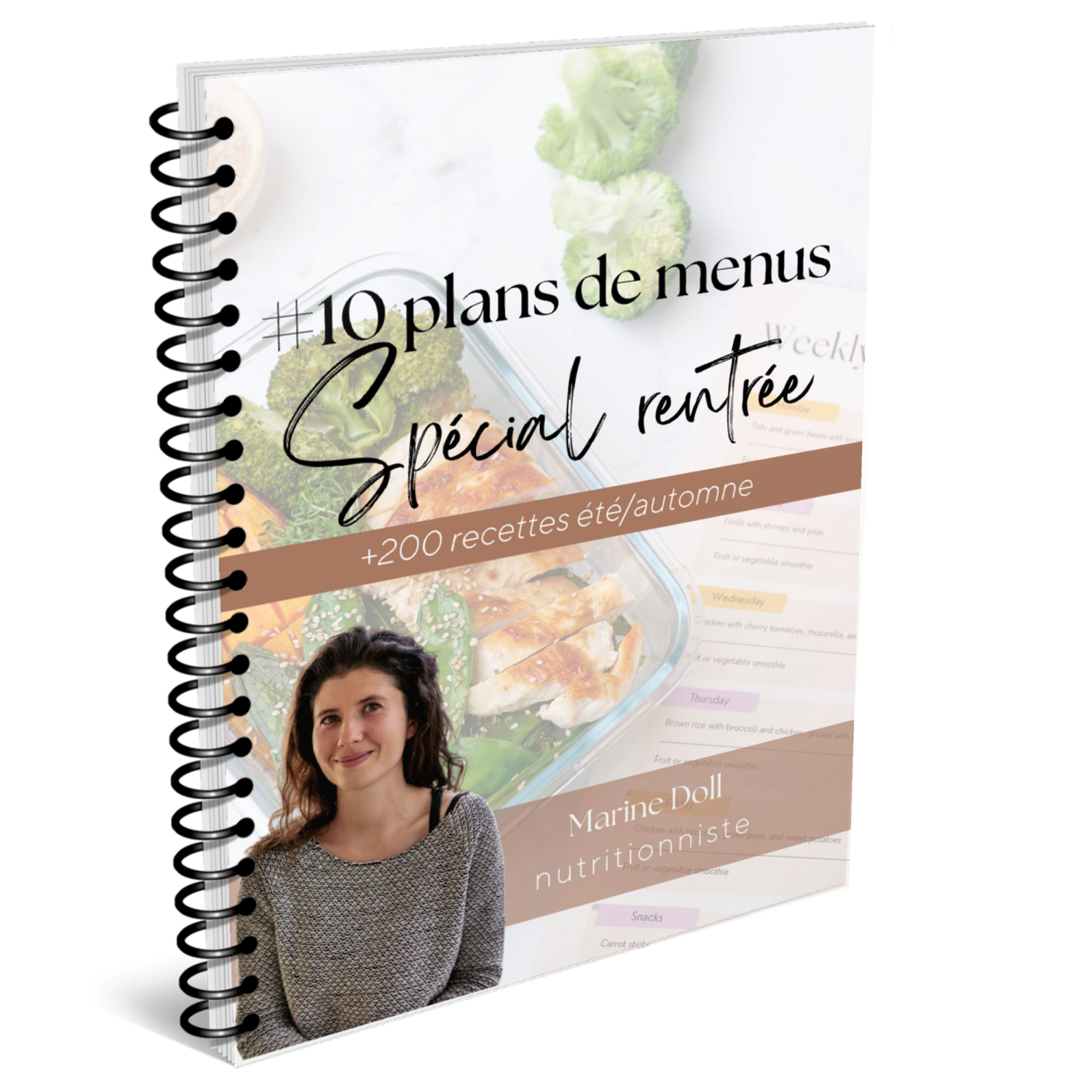 livre plans de menus hebdomadaires