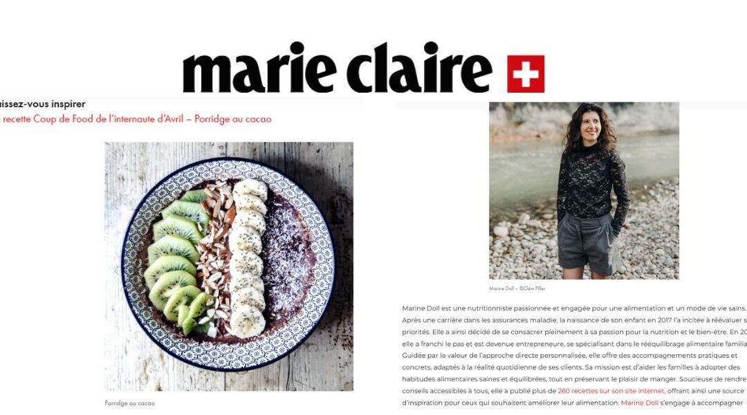 Coup de food magazine Marie-Claire