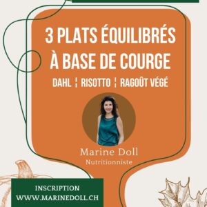Atelier cuisine 3 plats sains autour de la courge