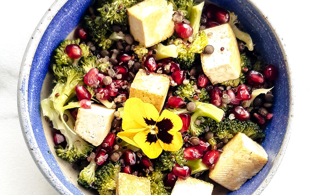 Salade de lentilles brocolis tofu quinoa – Ma recette de nutritionniste