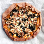 Tarte courge pak choi noix feta