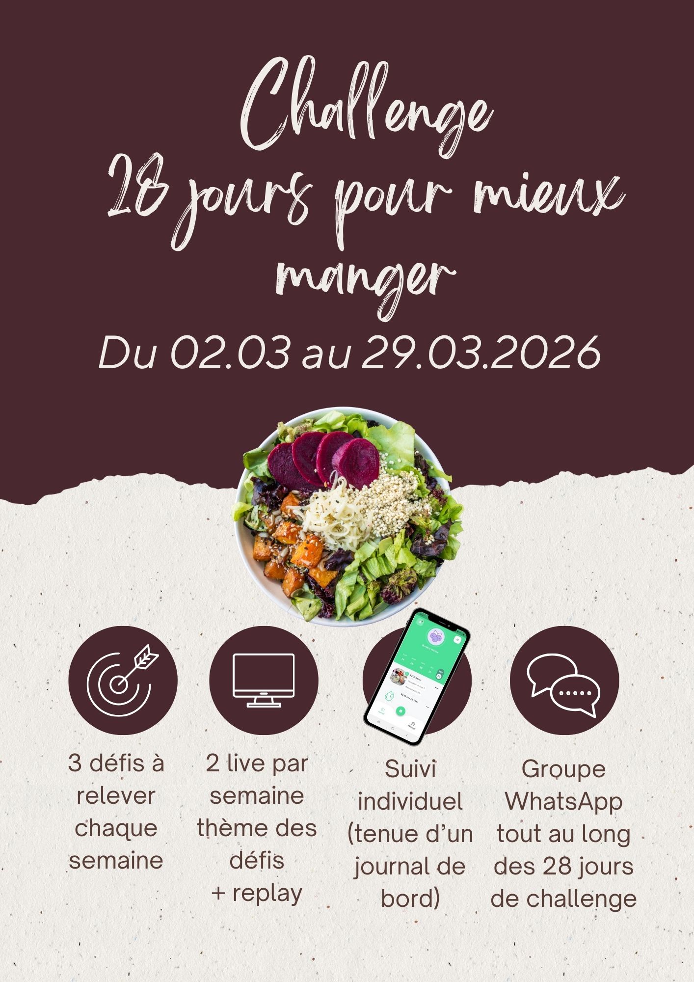 Challenge 28 Jours Pour Mieux Manger - Edition Mars 2026