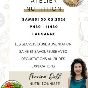 Atelier nutrition Lausanne 30.05.2026