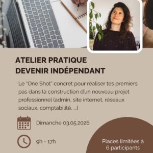 Atelier pratique Devenir indépendant Lausanne 03.05.2026