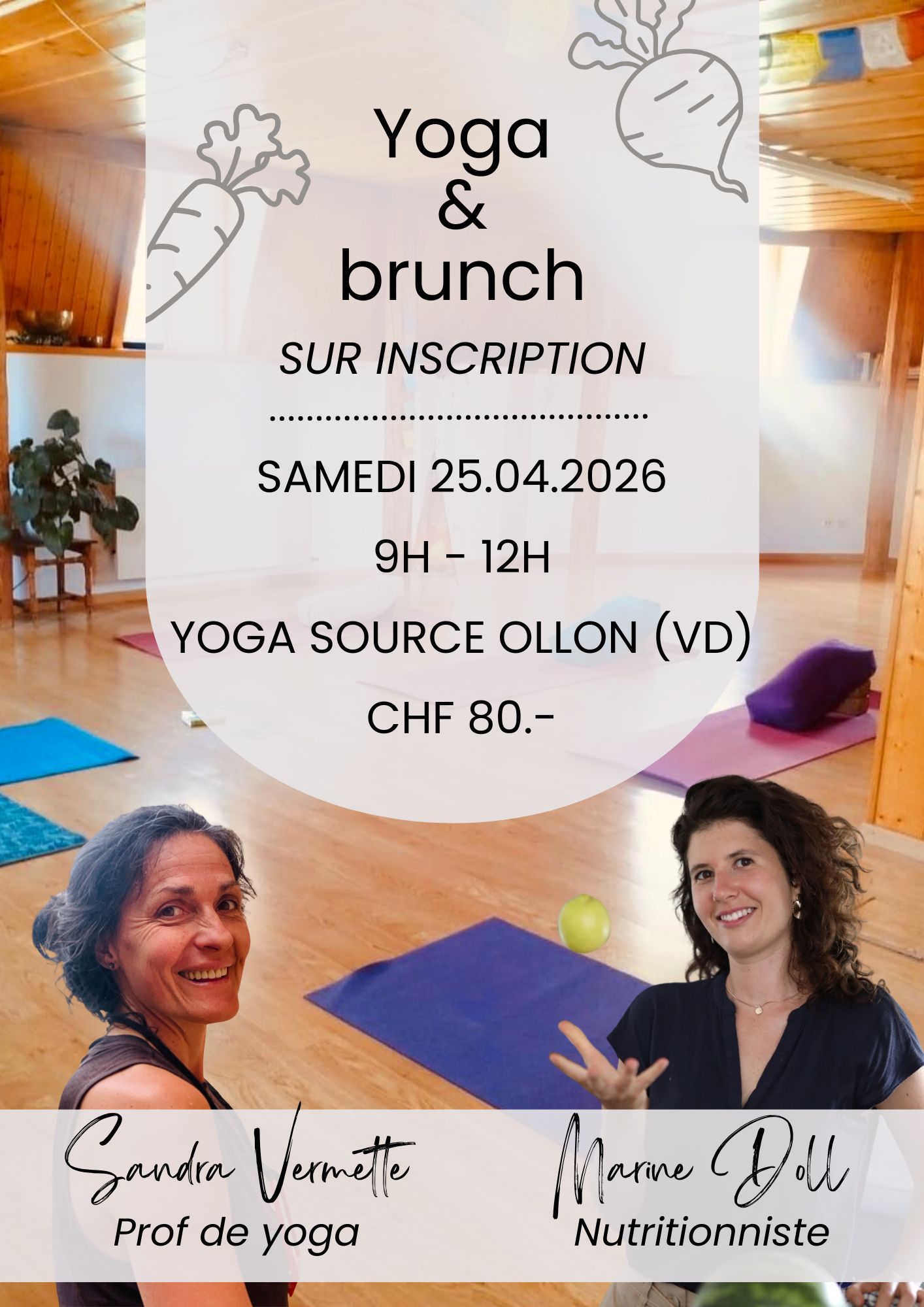 Atelier yoga et brunch Yoga Ollon 25.04.2026