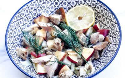 Salade de pain pomme fenouil truite fumée – Ma recette de nutritionniste
