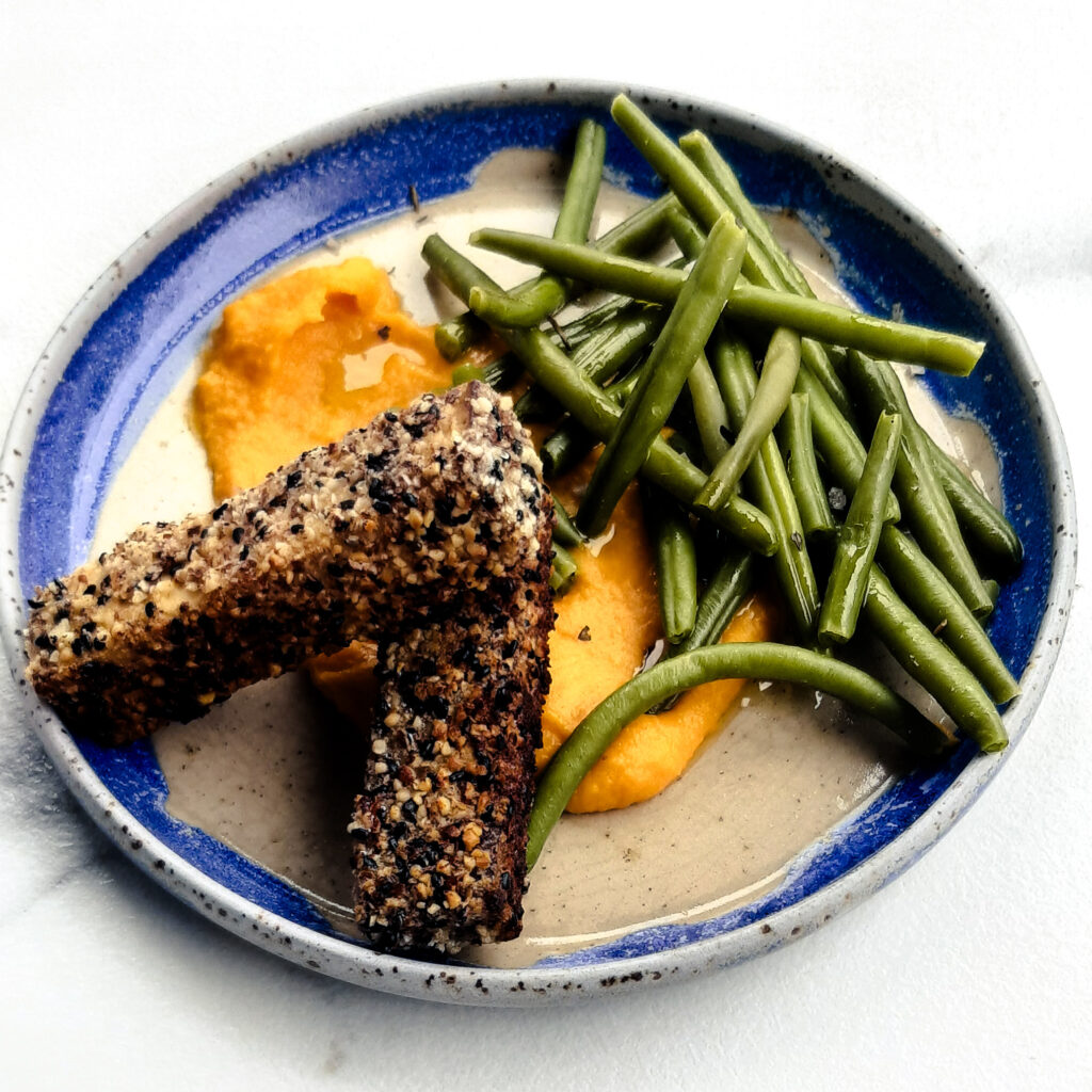 Tofu pané amande sésame
