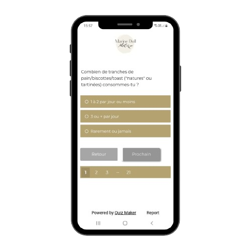 Test diagnostic alimentaire en ligne